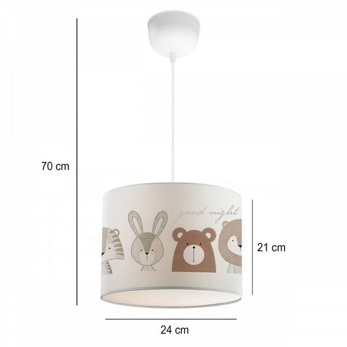 Opviq AYD-2878 Lámpara de araña con tapa de tela Multicolor